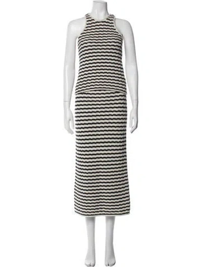 Pre-owned A.l.c Striped Skirt Set In Neutral