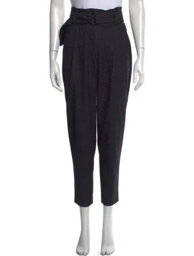 Pre-owned A.l.c Striped Straight Leg Pants In Black/grey