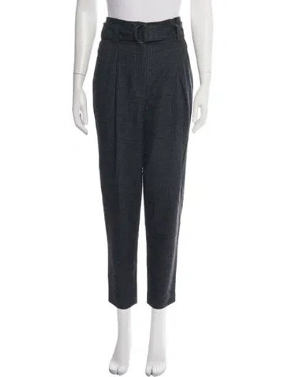 Pre-owned A.l.c Striped Straight Leg Pants In Black/grey