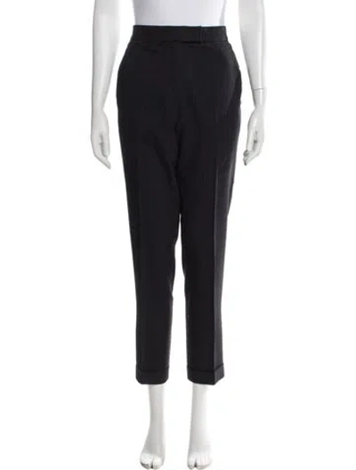 Pre-owned A.l.c Striped Straight Leg Pants In Blue