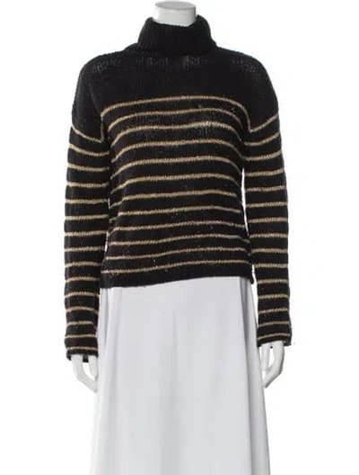Pre-owned A.l.c Striped Turtleneck Sweater In Multi