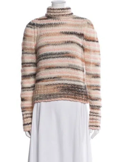 Pre-owned A.l.c Striped Turtleneck Sweater In Multi