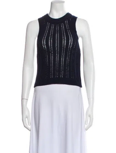 Pre-owned A.l.c Striped Vest In Black