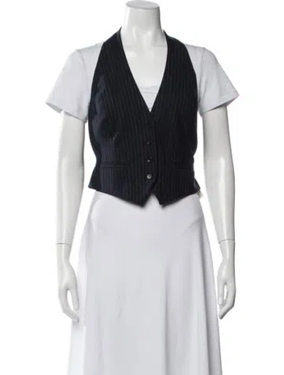 Pre-owned A.l.c Striped Vest In Blue