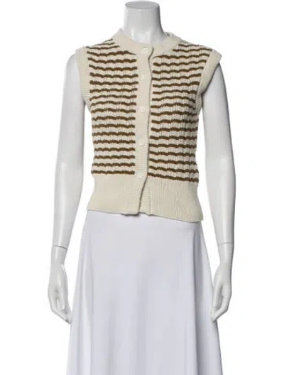 Pre-owned A.l.c Striped Vest In Neutral