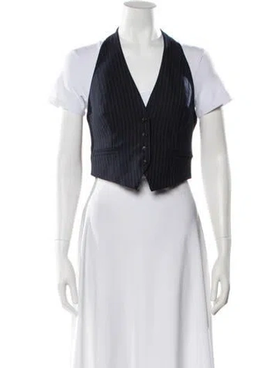 Pre-owned A.l.c Striped Vest W/ Tags In Blue
