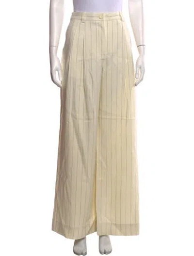 Pre-owned A.l.c Striped Wide Leg Pants In Neutrals
