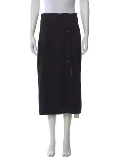 Pre-owned A.l.c Studded Accents Midi Length Skirt In Black