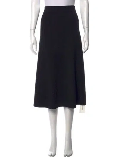 Pre-owned A.l.c Studded Accents Midi Length Skirt In Black