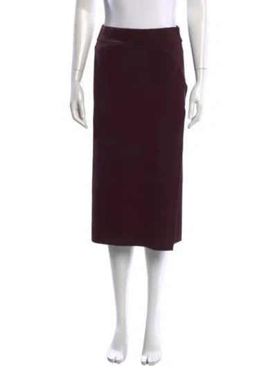 Pre-owned A.l.c Studded Accents Midi Length Skirt In Burgundy