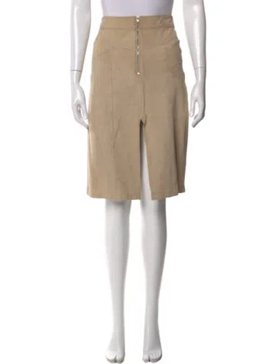 Pre-owned A.l.c Suede Knee-length Skirt In Neutral