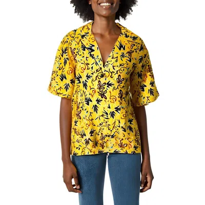 A.l.c Sullivan Womens Collar Linen Button-down Top In Multi