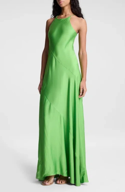 A.l.c . Sybil Bias Cut Satin Maxi Dress