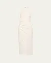 A.l.c . Sylvie Halter Neck Linen Blend Dress In White