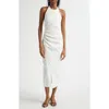 A.l.c . Sylvie Halter Neck Linen Blend Dress In White