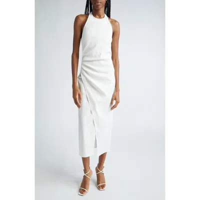 A.l.c . Sylvie Halter Neck Linen Blend Dress In White