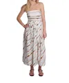 A.l.c . Tara Tie Dye Stripe Strapless Dress In White