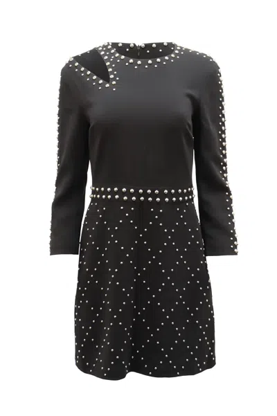 A.l.c Alc Taraji Studded Cutout Dress In Black Viscose