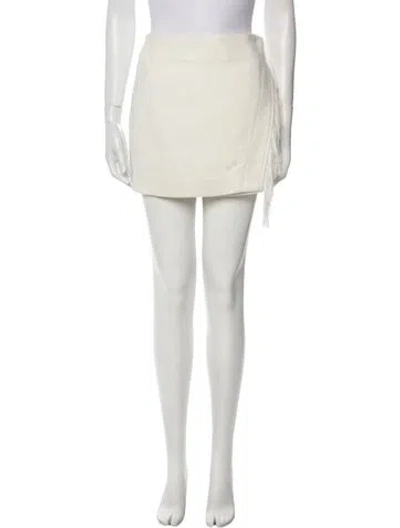 Pre-owned A.l.c Tassel Accents Mini Skirt In Neutral