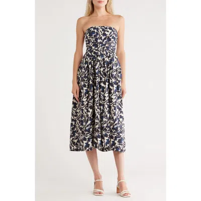 A.l.c . Tate Strapless Ruched Fit & Flare Dress In Multi