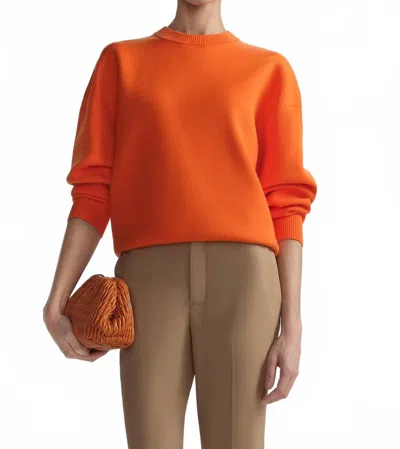 A.l.c Teddy Crew Neck Sweater In Poppy In Red