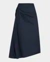 A.l.c Tessa Midi Skirt In Deep Navy In Deep Navy