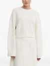 A.l.c Textured Round-neck Sweater In White
