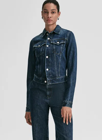 A.l.c The 968 Shrunken Denim Jacket In Blue