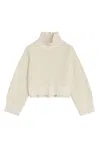 A.L.C THEO WOOL TURTLENECK SWEATER IN WHITE