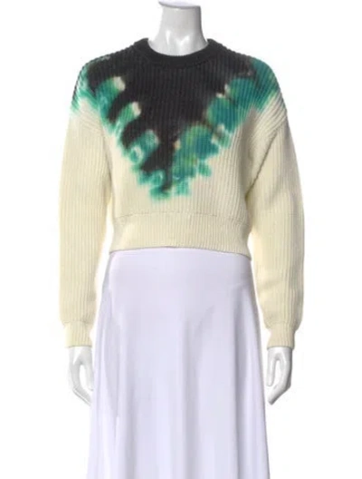 Pre-owned A.l.c Tie-dye Print Crew Neck Sweater In Neutral