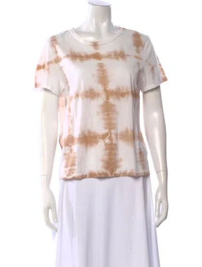 Pre-owned A.l.c Tie-dye Print Crew Neck T-shirt In Neutral