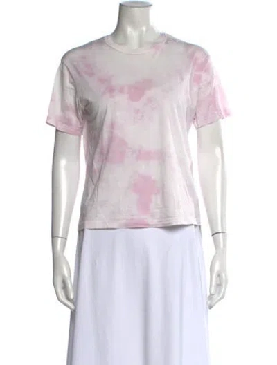 Pre-owned A.l.c Tie-dye Print Crew Neck T-shirt In Pink