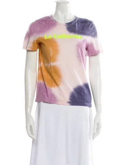 Pre-owned A.l.c Tie-dye Print Crew Neck T-shirt In Purple