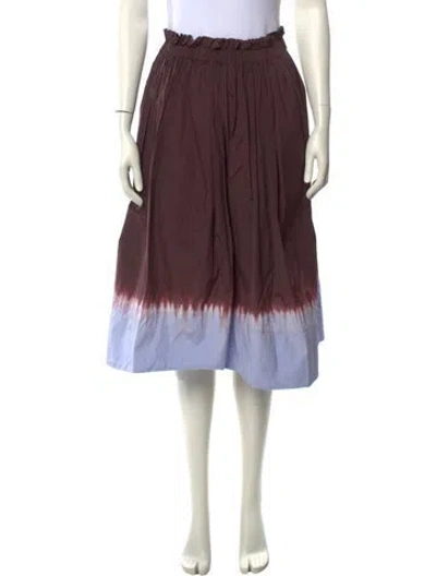 Pre-owned A.l.c Tie-dye Print Knee-length Skirt In Multi