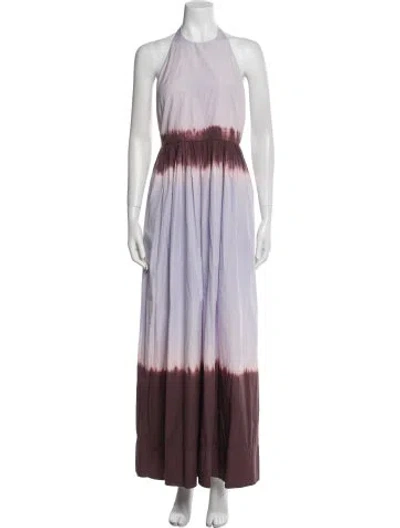 Pre-owned A.l.c Tie-dye Print Long Dress In Multi