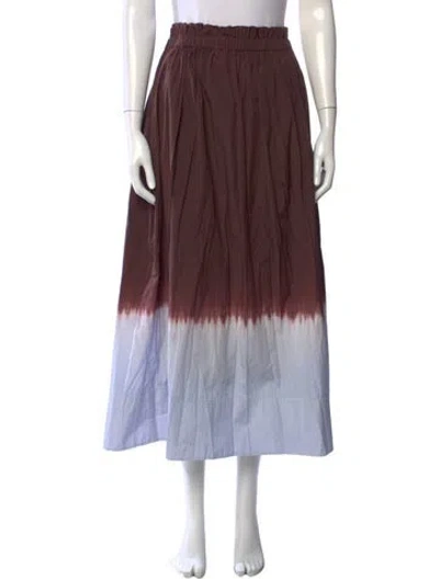 Pre-owned A.l.c Tie-dye Print Long Skirt In Blue/red