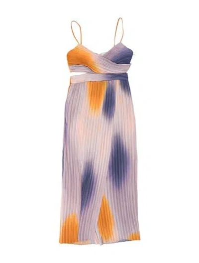 Pre-owned A.l.c Tie-dye Print Midi Length Dress In Multi