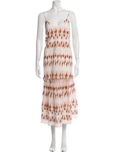 Pre-owned A.l.c Tie-dye Print Midi Length Dress W/ Tags In Pink