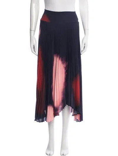 Pre-owned A.l.c Tie-dye Print Midi Length Skirt In Blue