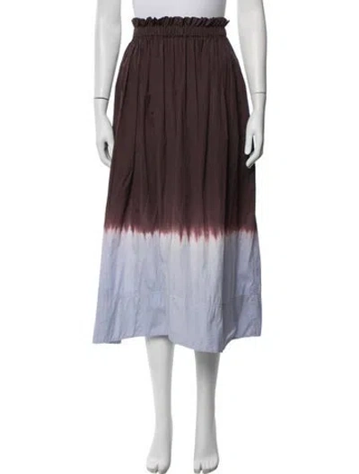 Pre-owned A.l.c Tie-dye Print Midi Length Skirt In Blue/red