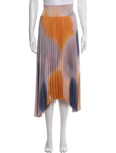 Pre-owned A.l.c Tie-dye Print Midi Length Skirt In Purple