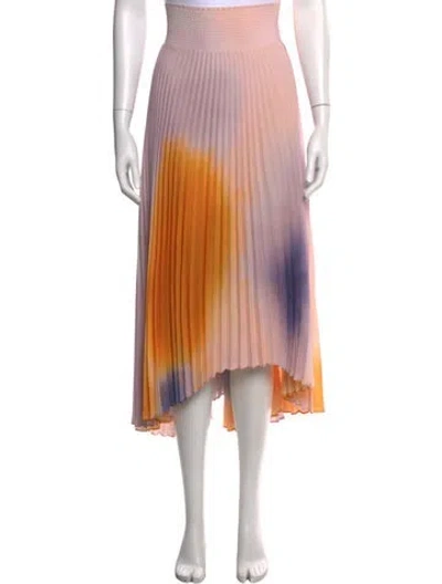 Pre-owned A.l.c Tie-dye Print Midi Length Skirt In Purple