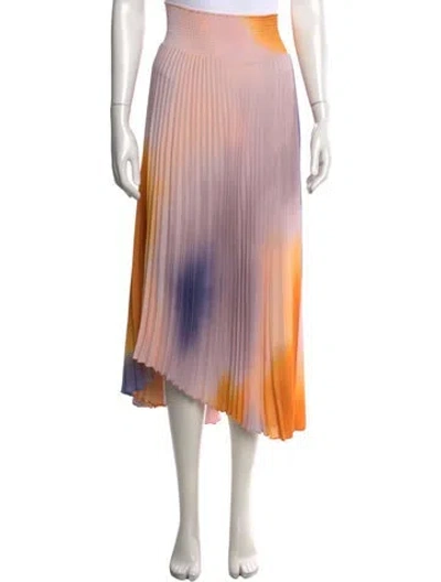 Pre-owned A.l.c Tie-dye Print Midi Length Skirt In Purple