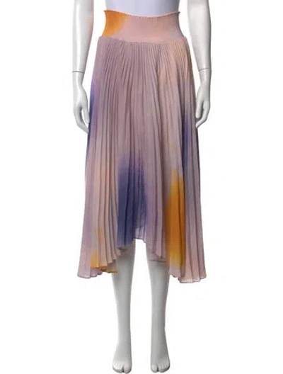 Pre-owned A.l.c Tie-dye Print Midi Length Skirt In Purple