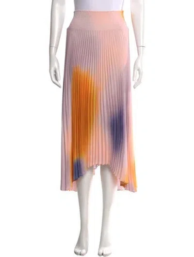 Pre-owned A.l.c Tie-dye Print Midi Length Skirt W/ Tags In Pink
