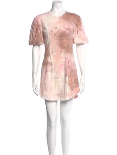 Pre-owned A.l.c Tie-dye Print Mini Dress In Pink