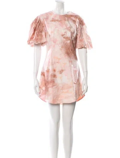 Pre-owned A.l.c Tie-dye Print Mini Dress In Pink
