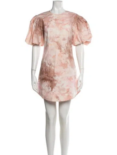 Pre-owned A.l.c Tie-dye Print Mini Dress In Pink