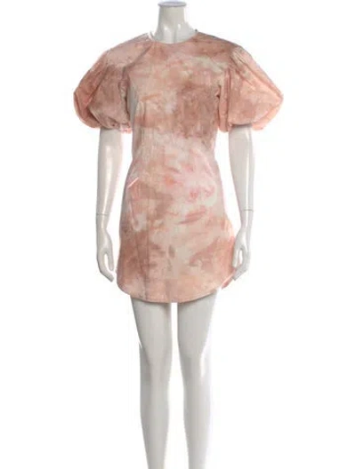 Pre-owned A.l.c Tie-dye Print Mini Dress In Pink