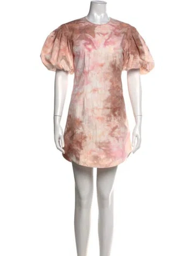 Pre-owned A.l.c Tie-dye Print Mini Dress In Pink